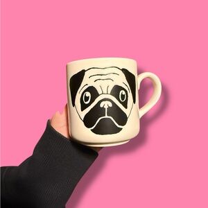 Pug Dog Ceramic Mug - Black and White